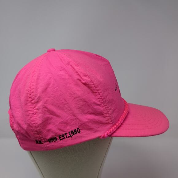 Mohr's Strapback 5 Panel Cap Pink One Size Adjustable Embroidered Rope - Picture 5 of 9